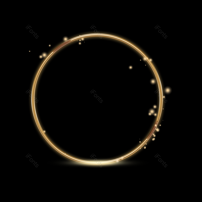灯光图片,灯光效果元素,圆框PNG,免抠素材