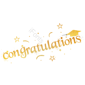 有创意的 博士帽 壮丽的 字体 小碎片 时尚 毕业 优雅而安静