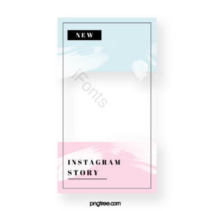 instagram 广告展示箱 社会化媒体 笔刷 简单的 粉色 蓝色 文框
