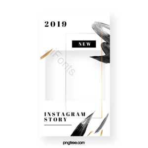instagram 广告展示箱 时尚 刷子 简单 边框 帧剪贴画 盒子剪贴画