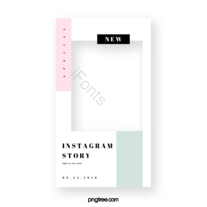 社交媒体 边框 展示框 粉色 绿色 Instagram