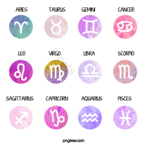 星座 十二星座 符号 水粉 元素 可爱 手绘 配色