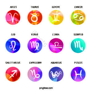 符号 星座 十二星座 水粉 元素 水彩 涂鸦 手绘