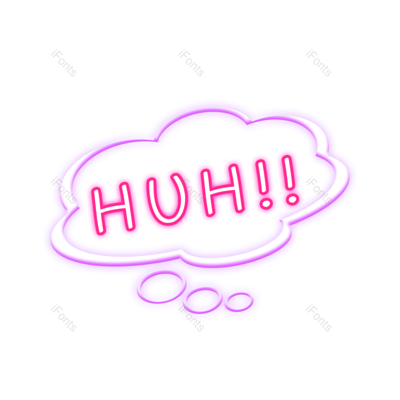 卡通图片,霓虹元素,漫画对话框PNG,简约免抠素材