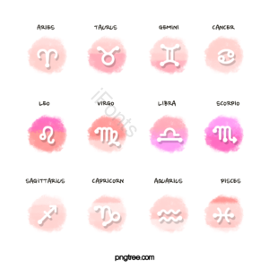 十二星座 星座 标识 图形 符号 可爱 笔刷 简约