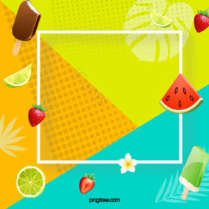 夏天 装饰 边框 精致 简约 可爱 创意 水果