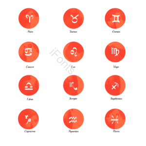 12星座 星座 标识 符号 水彩 手绘 12生肖 生肖