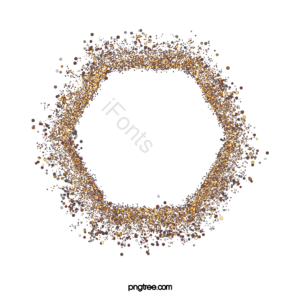 边框 金色 闪光 金粉 六边形