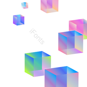 渐变 正方体 多色 立体 几何体 抽象 创意 C4D