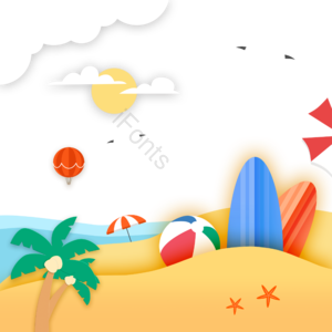 鲜艳的颜色 凉快 有创意的 剪纸 夏季 彩虹 时尚 水果