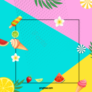 夏天 装饰 边框 精致 简约 可爱 创意 水果