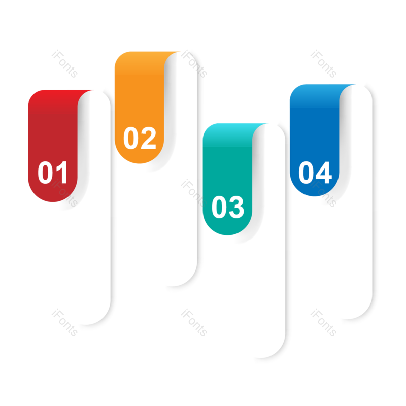 标签图片,图表元素,折纸效果PNG,彩色免抠素材