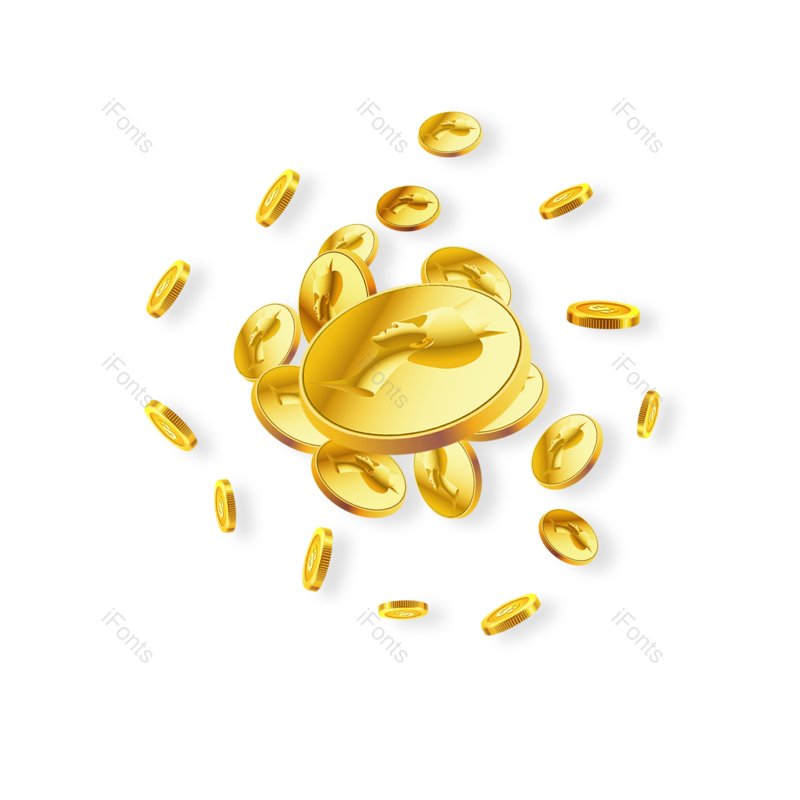 金融图片,金币元素,商务PNG,黄金免抠素材