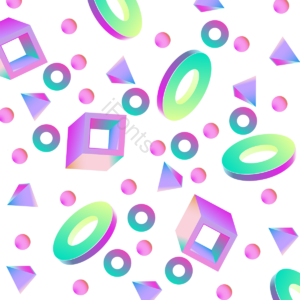 创意 几何 抽象 立体 多彩 渐变 立体几何 C4D