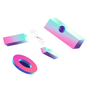 长方体 几何渐变 漂浮几何 彩色 炫彩渐变 炫彩几何 C4D 3d立体插画