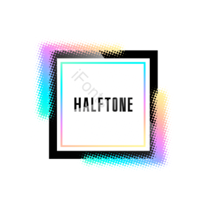取色 方块方形 标贴标签 渐变色 斑点 黑色 边框剪贴画 彩色剪贴画