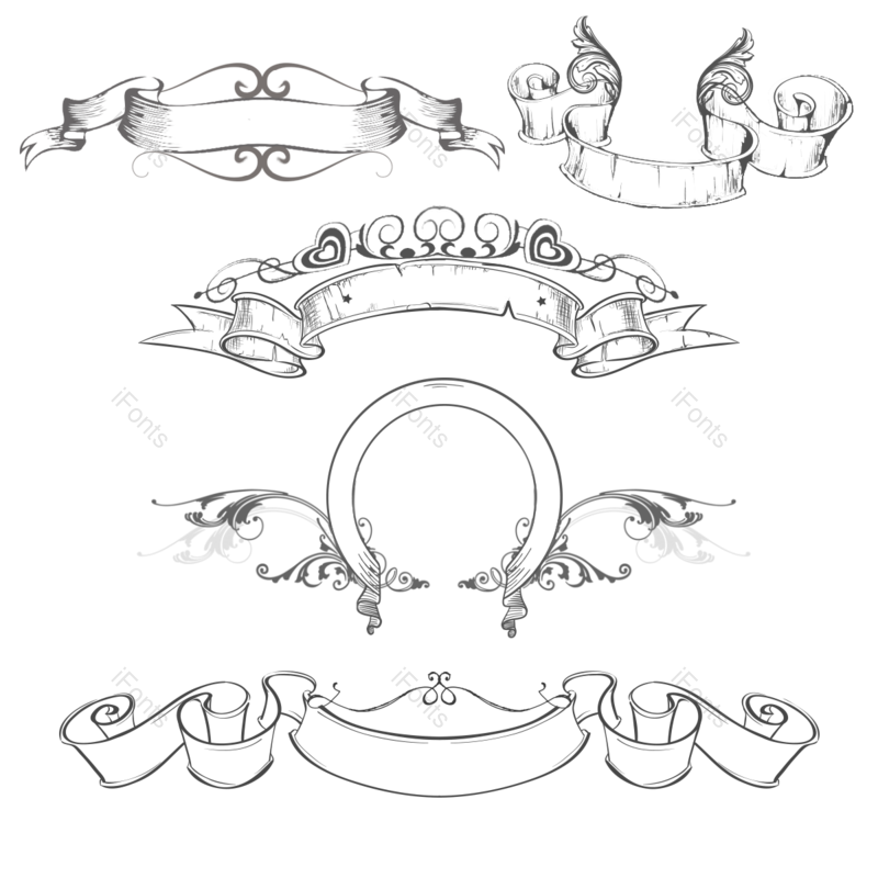 边框图片,线条元素,花边PNG,手绘免抠素材