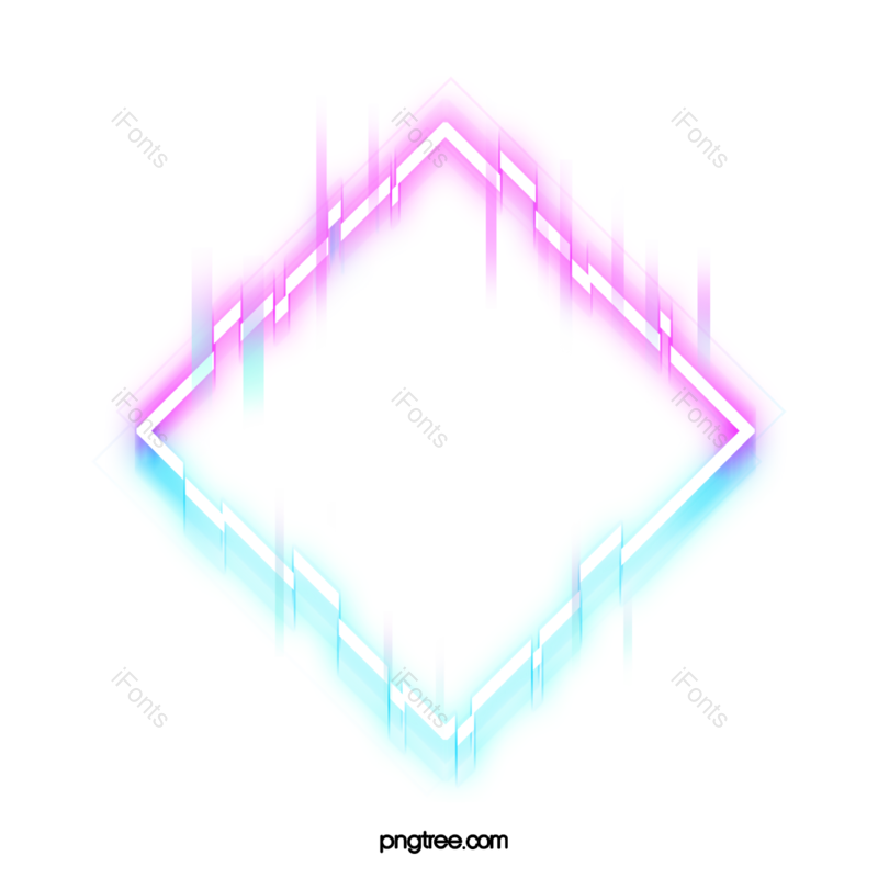 霓虹灯图片,蓝色元素,灯光效果PNG,红色免抠素材