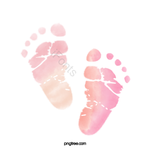 脚印 新生儿 婴儿 可爱 小清新 纹路 粉红色 水粉