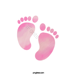 新生儿 水彩 晕染 脚印 可爱 清新 婴儿 baby