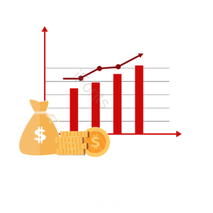 上升 图表 基金 获得 分享 金币 金融 钱袋