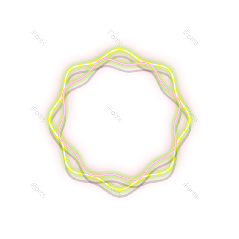 边框图片,光效元素,黄色灯光PNG,简约免抠素材