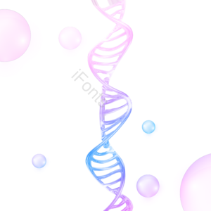 透明 紫色 链状 球体 护肤品 美容产品 DNA 结构组合