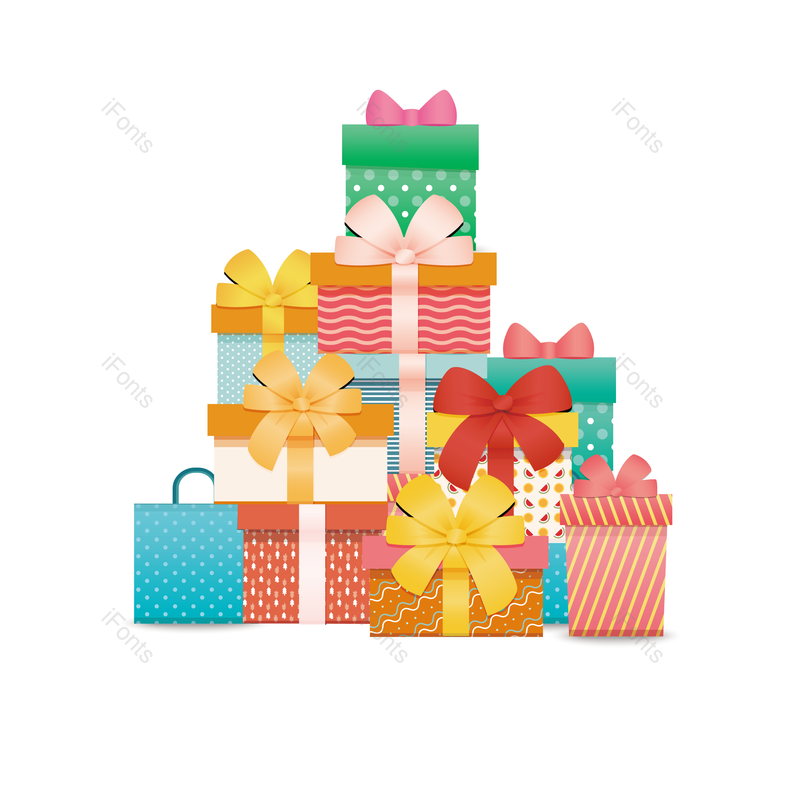 生日礼物图片,生日字体元素,PNG,免抠素材