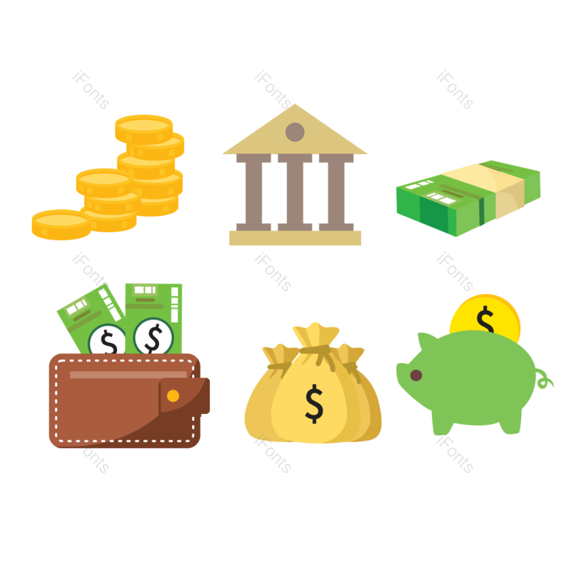 金融图片,美元元素,钱袋子PNG,钱包免抠素材