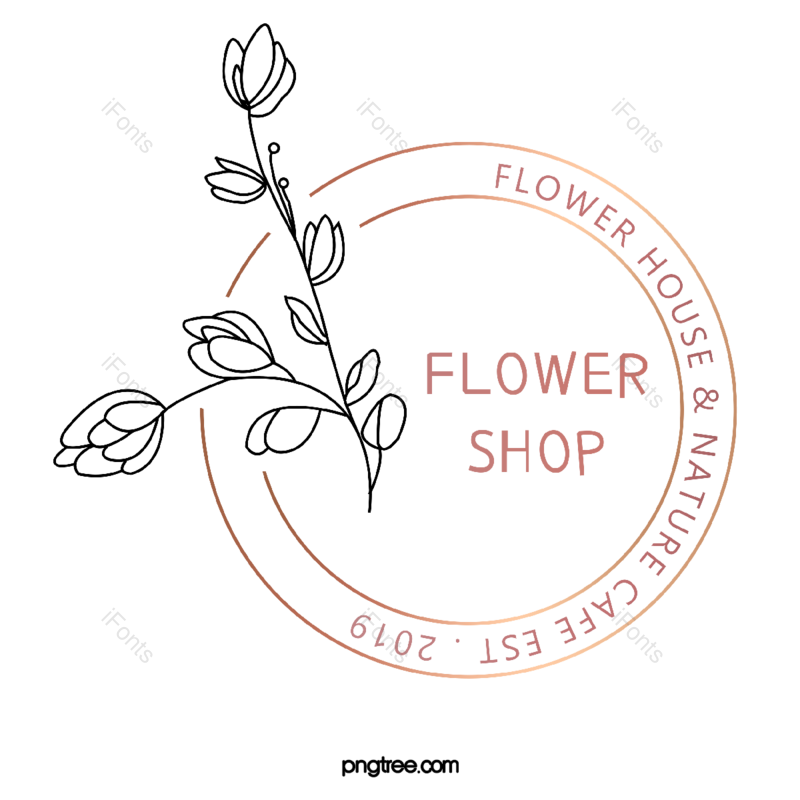 元素图片,玫瑰金元素,花线描PNG,免抠素材