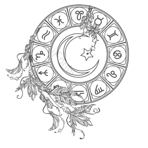 月亮 星座 占星术 神秘 通灵的 占卜 神 宗教