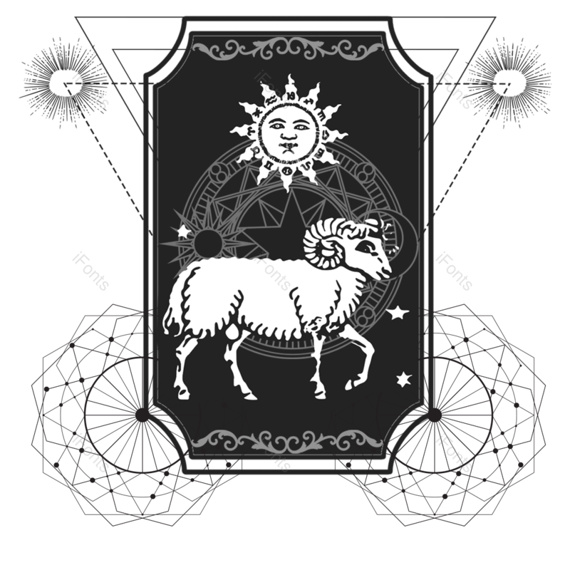 线条图片,星座元素,古典PNG,图腾免抠素材