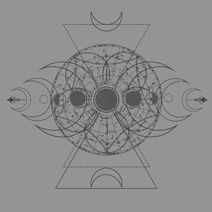 占卜 通灵的 月亮 星座 占星术 神秘 图腾 手绘