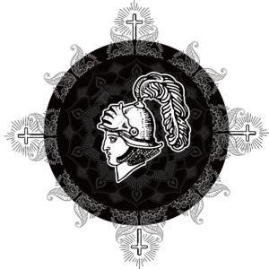 欧洲 士兵 十字架 盔甲 古代 黑白 诡异 魔幻