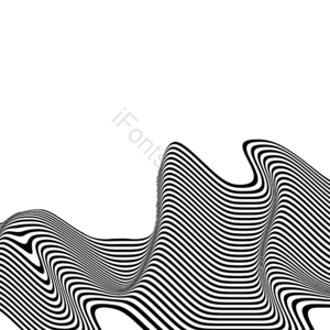 3D视错觉 黑白波浪 动感曲线 线条图案 动感误差