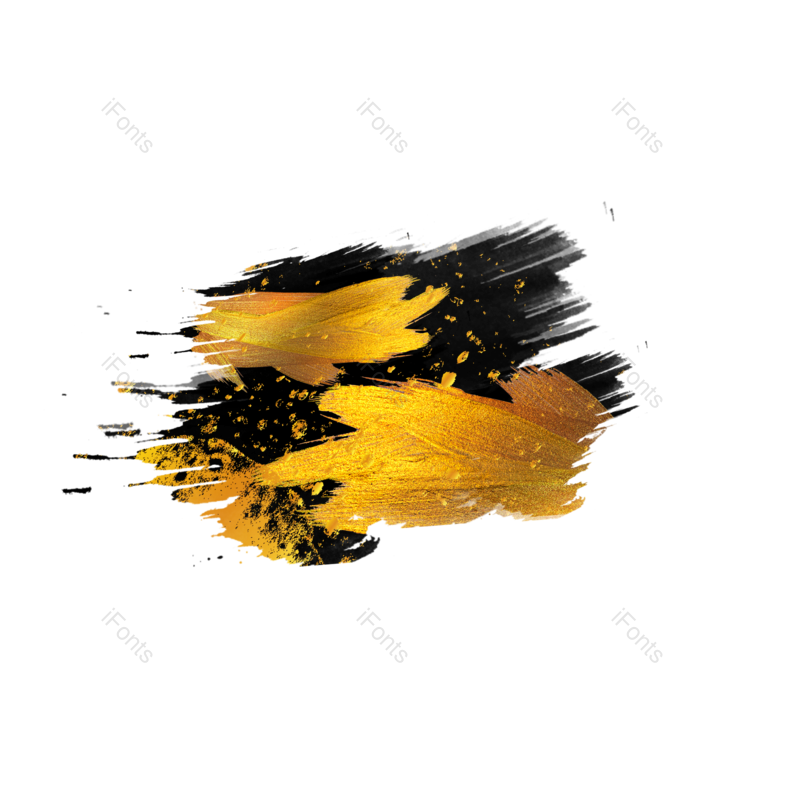 笔触图片,笔刷元素,金色闪光PNG,免抠素材