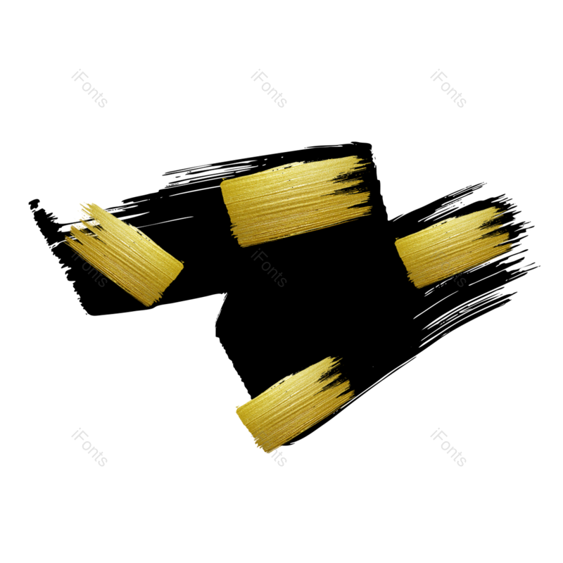抽象图片,笔刷元素,金色PNG,免抠素材