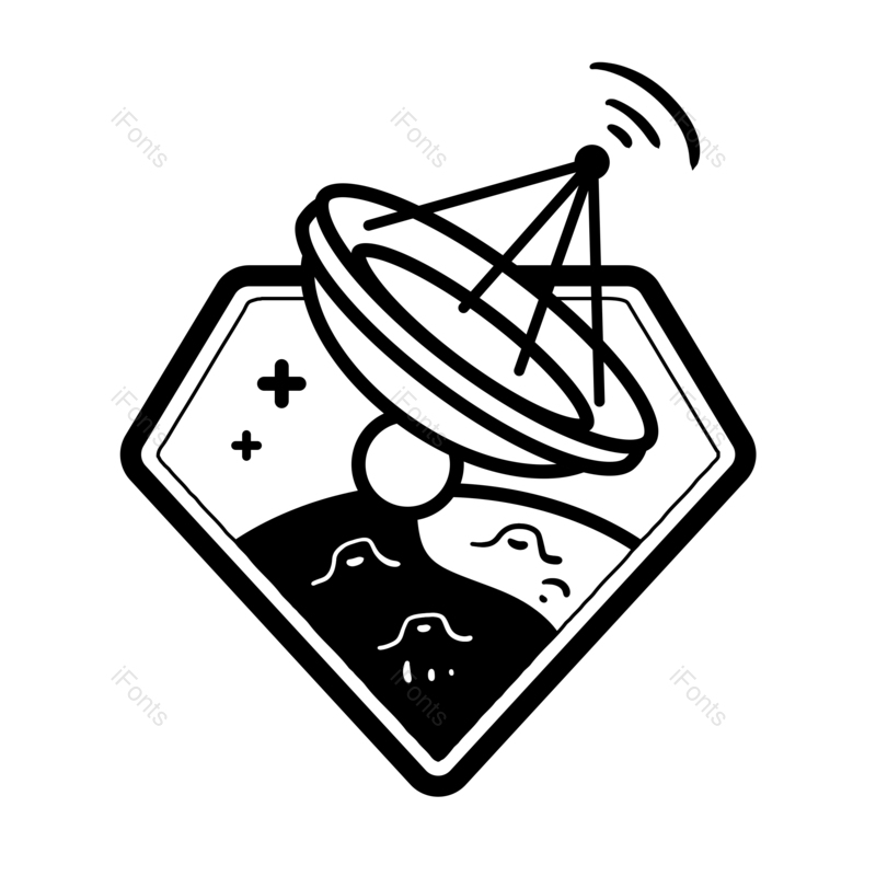 黑白图片,卡通外星人元素,星星PNG,宇宙免抠素材