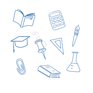 图贴 手绘风格 学堂 手工帐户标签 手绘风格贴纸 线性贴纸 学校贴纸 文房用具