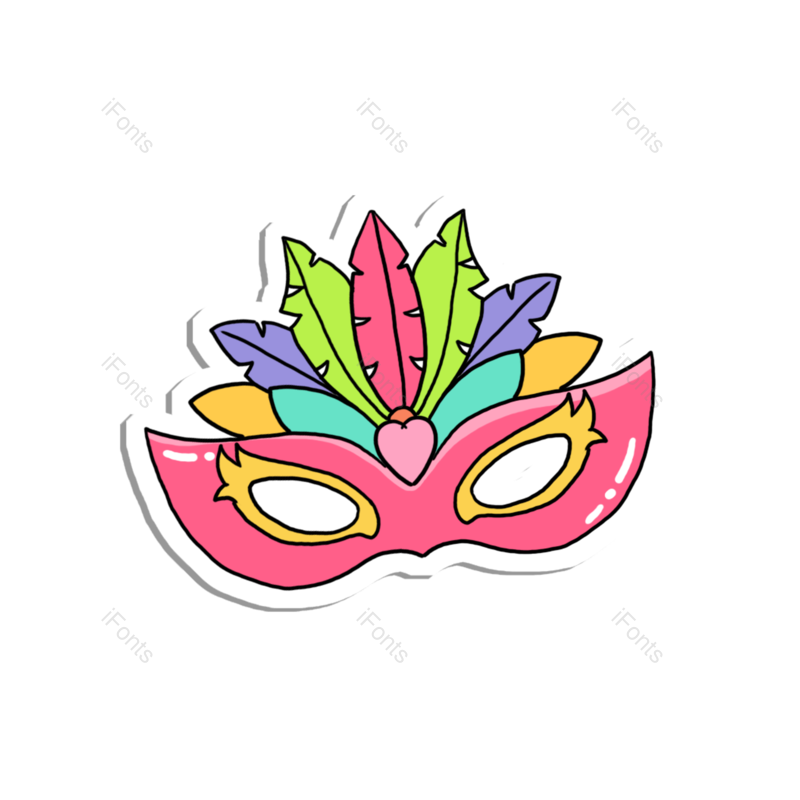 面具图片,彩色元素,阴影PNG,眼睛免抠素材