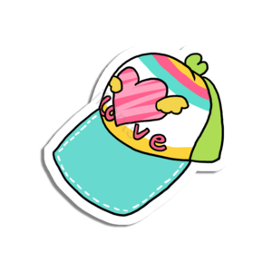 帽子 鸭舌帽 遮阳帽 红心 love 爱心 鸭舌 卡通