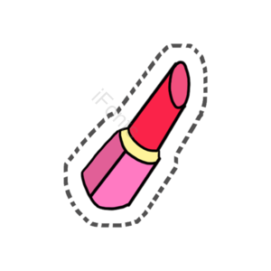 粉色 包装箱子 红色 口红 化妆品 妇女用品 口红剪贴画 唇彩