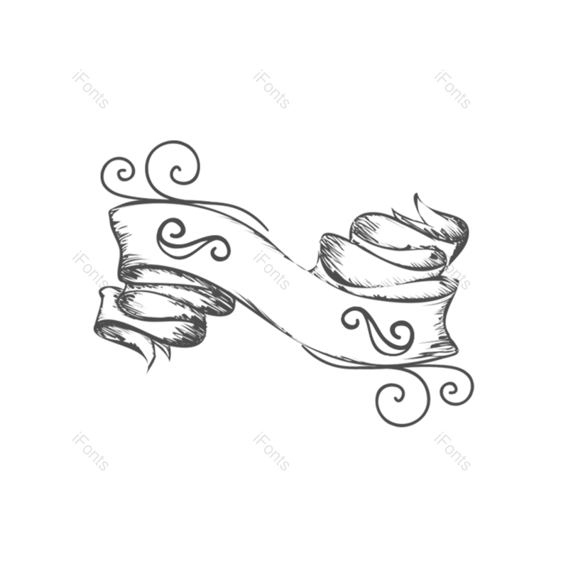 线条图片,丝带元素,花环PNG,飘带免抠素材