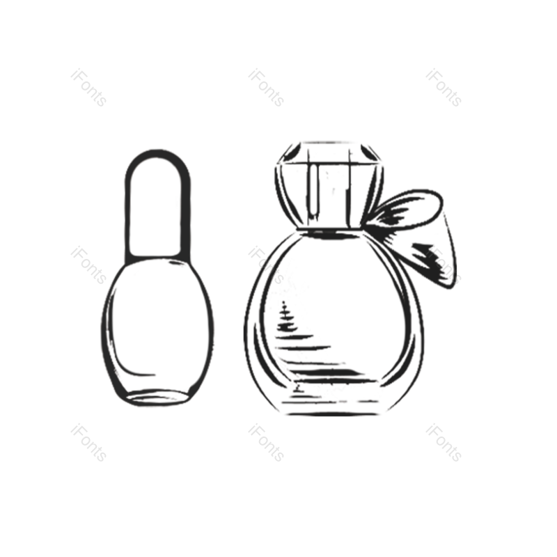 黑白图片,玻璃瓶元素,香水瓶PNG,免抠素材