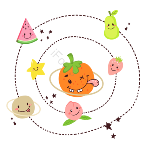 可爱 卡哇伊 水果 美味 星系 草莓 桃子 西瓜
