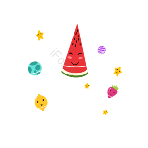 美食 星系 星星 可爱 创意 卡通 水果 食物
