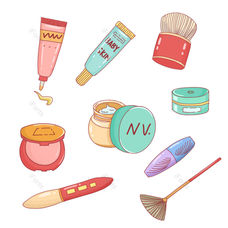 化妆品图片,化妆刷元素,口红PNG,护肤品免抠素材