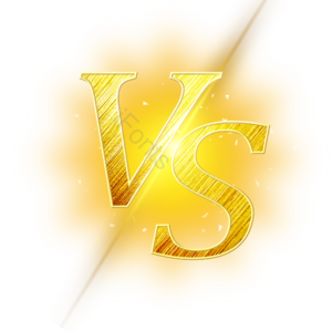 金色的 金属 对比 竞争 战斗 VS 有创意的 艺术