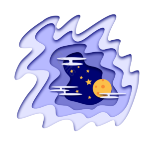夜空 天空 宇宙 繁星 星星 云层 月亮 扁平