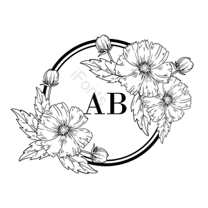 手绘 花草 线 婚礼 帧 厂 雏菊 花